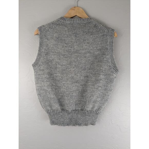 CRAZY HORSE Vintage Gray & Pink Argyle Sweater Vest - Picture 2 of 5